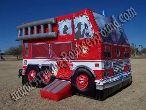 Inflatable Fireman Fire Truck Jumpy Bounce House Rentals in Denver, Colorado Springs, Aurora, Fort Collins, CO